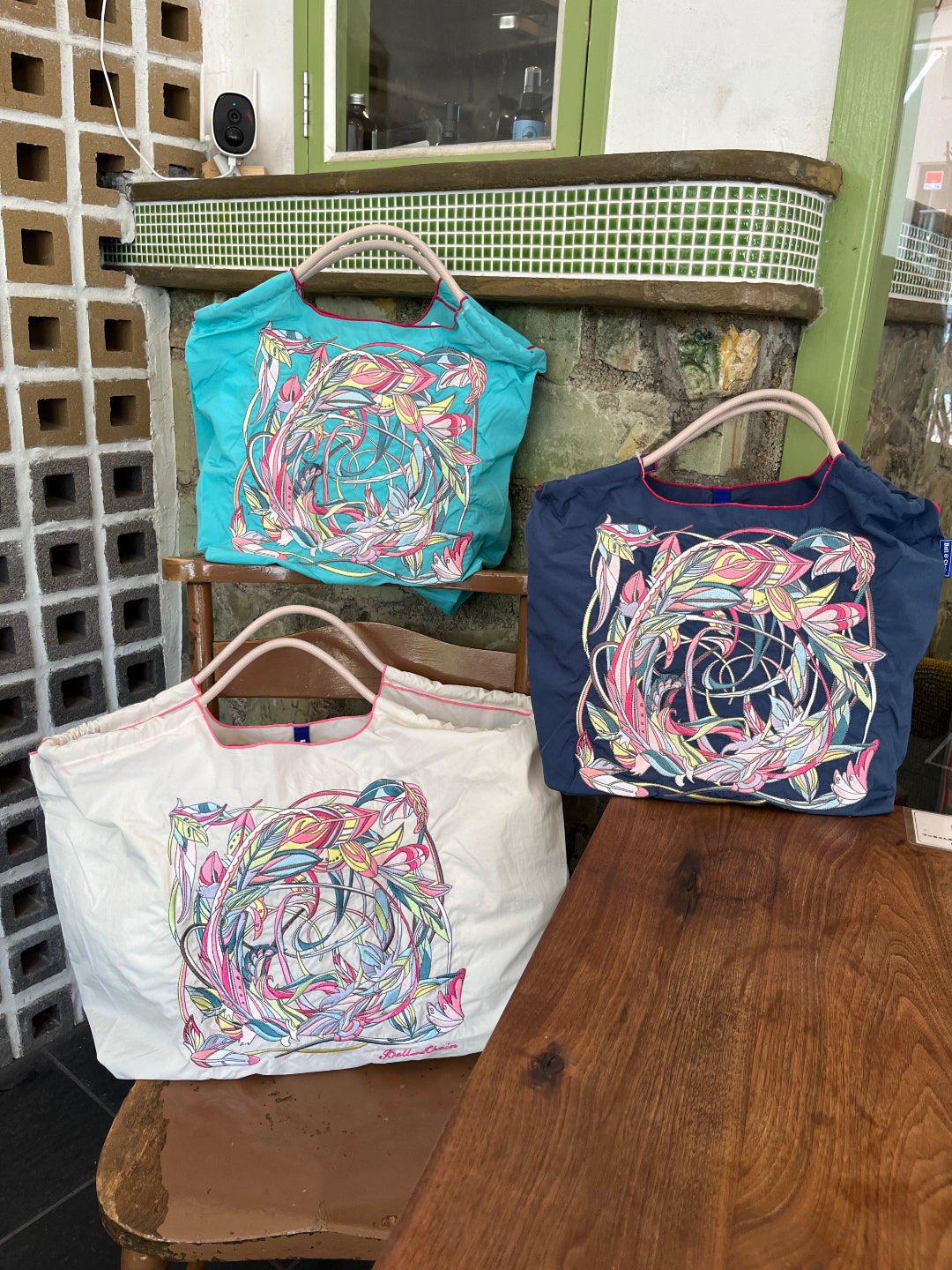 Feather(羽柄)M#36 L/BLUE-301064