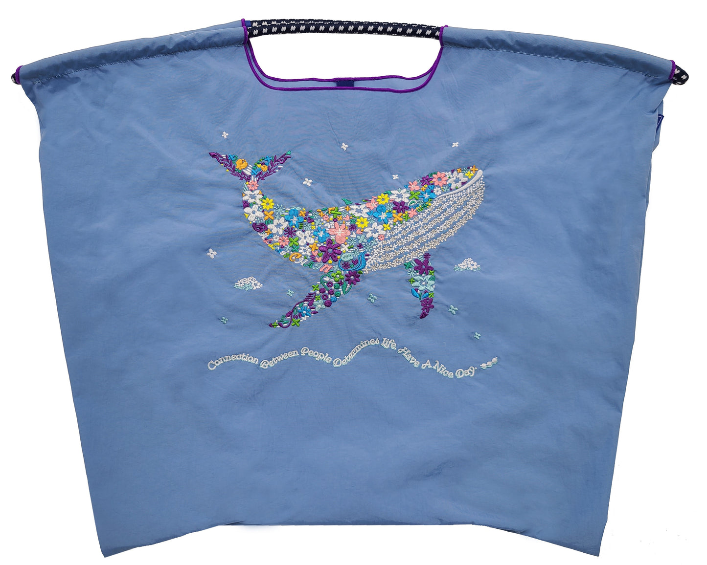 F.Whale(花柄クジラ)L#74 Z/BLUE-301154