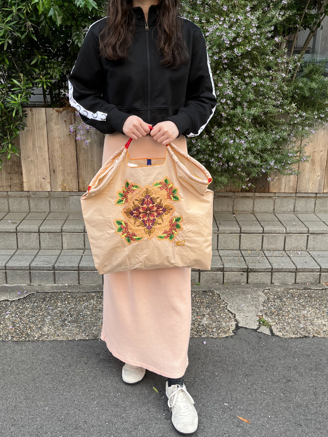 バッグ ハワイアンキルト トートバッグ フラガール Kenui Quilts ベージュ