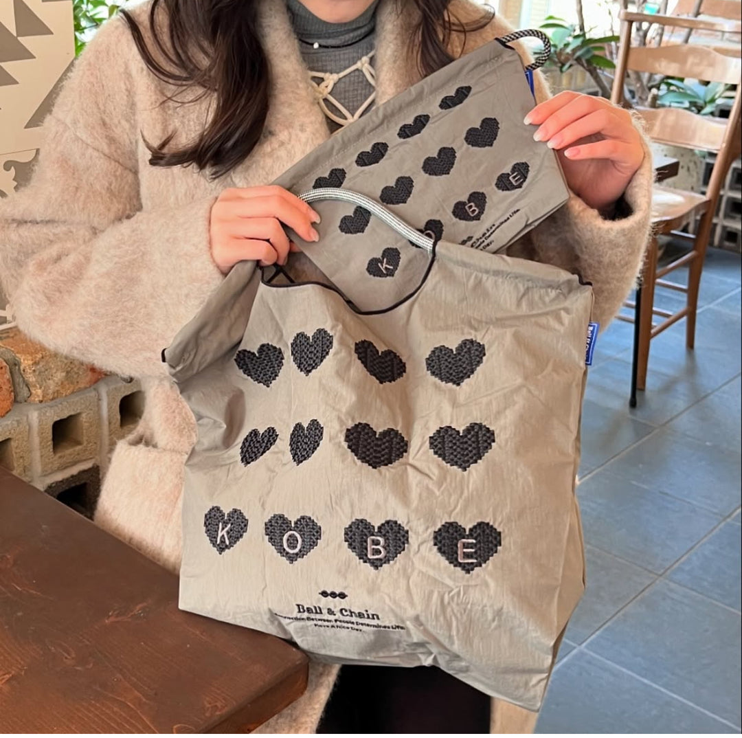 KOBE limited HEART(神戸限定ハート）ポーチ#85 F/GRAY-301448