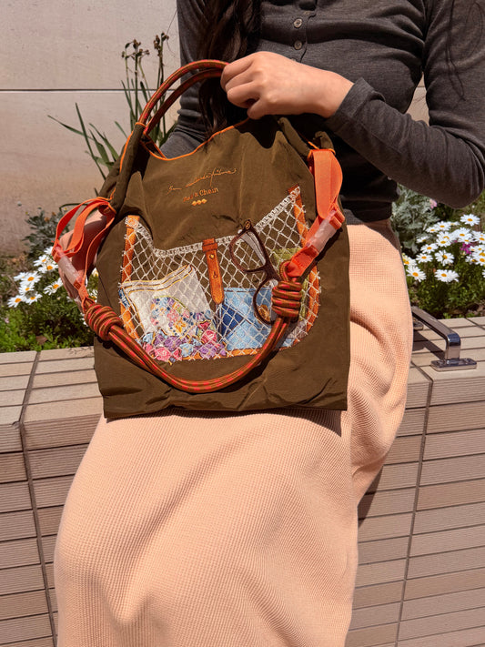 Mesh Pocket (メッシュポケット）M#13KHAKI-333006