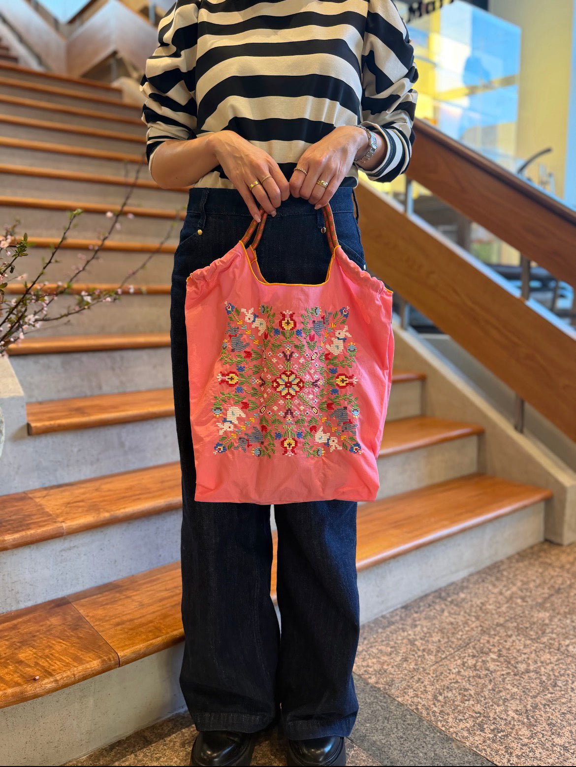 WITH FLOWER(ウサギとお花）M#35L/PINK-301074
