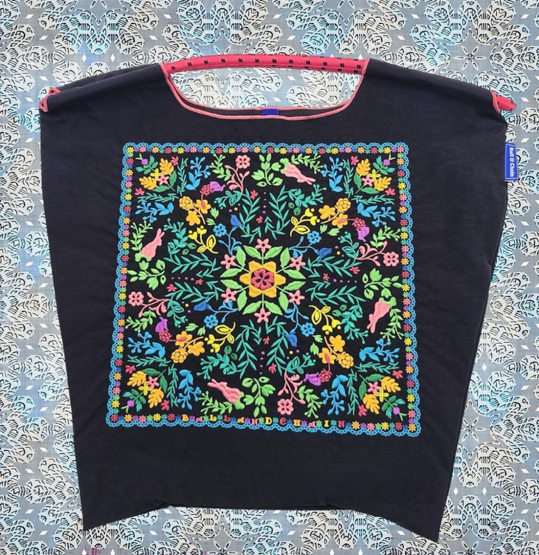 FLOWER BANDANA(フラワーバンダナ）M#01BLACK-301051