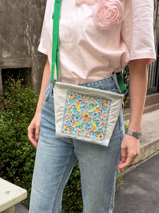FLOWER BANDANA(フラワーバンダナ）P#84P/GRAY-301428