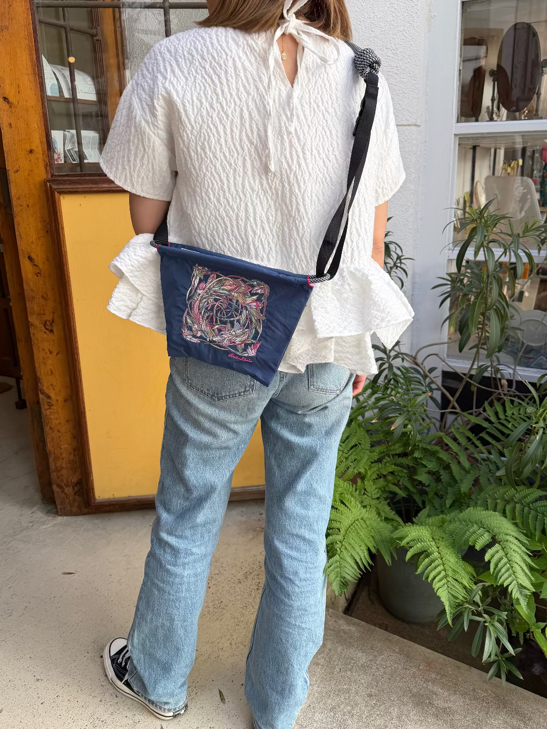 Feather(羽柄）P#32 NAVY-301425
