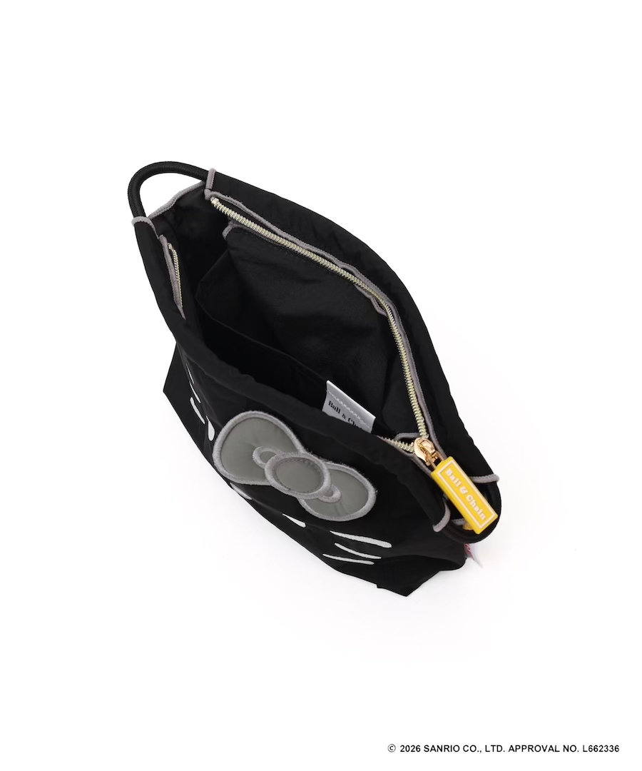 KITTY'S FACE MONOTONEキティ黒BLACK P #01 -372408 – BALLCHAINKOBE